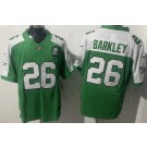 Men's Philadelphia Eagles #26 Saquon Barkley Limited Kelly Green Thanksgiving FUSE Vapor Jersey