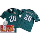 Men's Philadelphia Eagles #26 Saquon Barkley Limited Midnight Green Super Bowl LIX FUSE Vapor Jersey