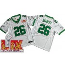 Men's Philadelphia Eagles #26 Saquon Barkley Limited White Alternate Super Bowl LIX FUSE Vapor Jersey