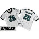 Men's Philadelphia Eagles #26 Saquon Barkley Limited White New Logo FUSE Vapor Jersey
