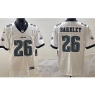 Men's Philadelphia Eagles #26 Saquon Barkley Limited White Vapor Jersey