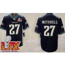 Men's Philadelphia Eagles #27 Quinyon Mitchell Limited Black Super Bowl LIX Vapor Jersey