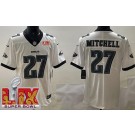 Men's Philadelphia Eagles #27 Quinyon Mitchell Limited White Super Bowl LIX Vapor Jersey