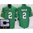 Men's Philadelphia Eagles #2 Darius Slay Jr Limited Green Alternate 2023 C Patch FUSE Vapor Jersey