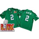 Men's Philadelphia Eagles #2 Darius Slay Jr Limited Green Alternate Super Bowl LIX FUSE Vapor Jersey