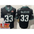 Men's Philadelphia Eagles #33 Cooper DeJean Limited Black Super Bowl LIX FUSE Vapor Jersey