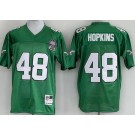 Men's Philadelphia Eagles #48 Wes Hopkins Green Throwback Jersey