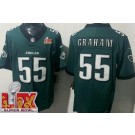 Men's Philadelphia Eagles #55 Brandon Graham Limited Midnight Green Super Bowl LIX FUSE Vapor Jersey