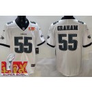 Men's Philadelphia Eagles #55 Brandon Graham Limited White Super Bowl LIX Vapor Jersey