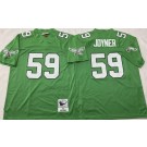 Men's Philadelphia Eagles #59 Seth Joyner Kelly Green 1990 Throwback Jersey