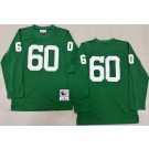 Men's Philadelphia Eagles #60 Chuck Bednarik Kelly Green Long Sleeve 1960 Throwback Jersey
