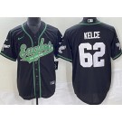 Men's Philadelphia Eagles #62 Jason Kelce Limited Black 2023 Baseball Jersey