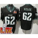 Men's Philadelphia Eagles #62 Jason Kelce Limited Black Super Bowl LIX FUSE Vapor Jersey