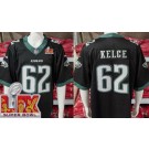 Men's Philadelphia Eagles #62 Jason Kelce Limited Black Super Bowl LIX Vapor Jersey