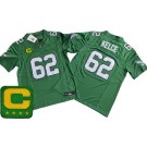 Men's Philadelphia Eagles #62 Jason Kelce Limited Kelly Green C Patch FUSE Vapor Jersey