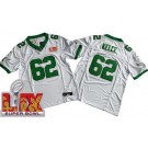 Men's Philadelphia Eagles #62 Jason Kelce Limited White Alternate Super Bowl LIX FUSE Vapor Jersey
