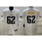 Men's Philadelphia Eagles #62 Jason Kelce Limited White Gold Vapor Jersey