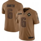 Men's Philadelphia Eagles #6 DeVonta Smith Limited Brown 2023 Salute To Service Jersey