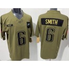 Men's Philadelphia Eagles #6 DeVonta Smith Limited Green 2025 Salute To Service Jersey