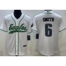 Men's Philadelphia Eagles #6 DeVonta Smith Limited White Baseball Jersey