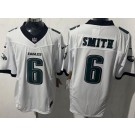 Men's Philadelphia Eagles #6 DeVonta Smith Limited White FUSE Vapor Jersey