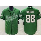 Men's Philadelphia Eagles #88 Dallas Goedert Limited Kelly Green Baseball Jersey