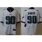 Men's Philadelphia Eagles #90 Jordan Davis Limited White Vapor Jersey