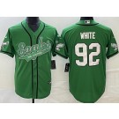 Men's Philadelphia Eagles #92 Reggie White Limited Kelly Green Baseball Jersey