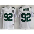 Men's Philadelphia Eagles #92 Reggie White White 1992 Throwback Jersey