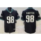 Men's Philadelphia Eagles #98 Jalen Carter Limited Black Vapor Jersey