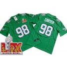 Men's Philadelphia Eagles #98 Jalen Carter Limited Kelly Green Super Bowl LIX FUSE Vapor Jersey