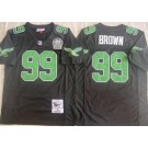 Men's Philadelphia Eagles #99 Jerome Brown Black 1991 Throwback Jersey