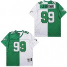 Men's Philadelphia Eagles #99 Jerome Brown Green White Split 1990 Throwback Jersey