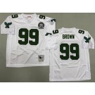 Men's Philadelphia Eagles #99 Jerome Brown White Throwback Jersey