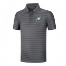 Men's Philadelphia Eagles Anthracite Collection Striped Performance Pique Polo