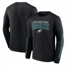 Men's Philadelphia Eagles Black Go the Distance Long Sleeve T Shirt