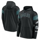 Men's Philadelphia Eagles Black Green Sideline Arch Jersey Performance Pullover Hoodie