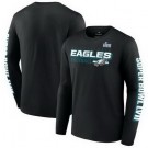 Men's Philadelphia Eagles Black Printed Long T Shirt 302400