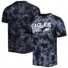 Men's Philadelphia Eagles Black Resolution Tie Dye Raglan T Shirt