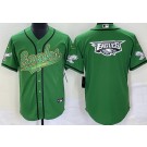 Men's Philadelphia Eagles Blank Green Team Logo 2023 Baseball Jersey
