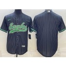 Men's Philadelphia Eagles Blank Limited Black Stripes Baseball Jersey