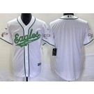 Men's Philadelphia Eagles Blank White 2023 Baseball Jersey