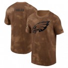 Men's Philadelphia Eagles Brown 2023 Salute To Service Sideline T Shirt