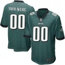 Men's Philadelphia Eagles Customized Game Green Jersey