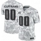 Men's Philadelphia Eagles Customized Limited Arctic Camo 2024 Salute to Service Jersey
