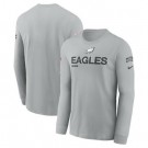Men's Philadelphia Eagles Gray 2024 Salute To Service Long Sleeve T Shirt