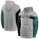 Men's Philadelphia Eagles Gray Heathered Heritage Tri Blend Pullover Hoodie