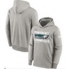 Men's Philadelphia Eagles Gray Printed Pullover Hoodie 302506