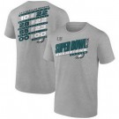 Men's Philadelphia Eagles Gray Super Bowl LIX Champions Counting Points Score T Shirt