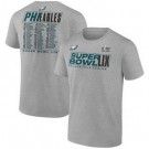 Men's Philadelphia Eagles Gray Super Bowl LIX Roster T Shirt